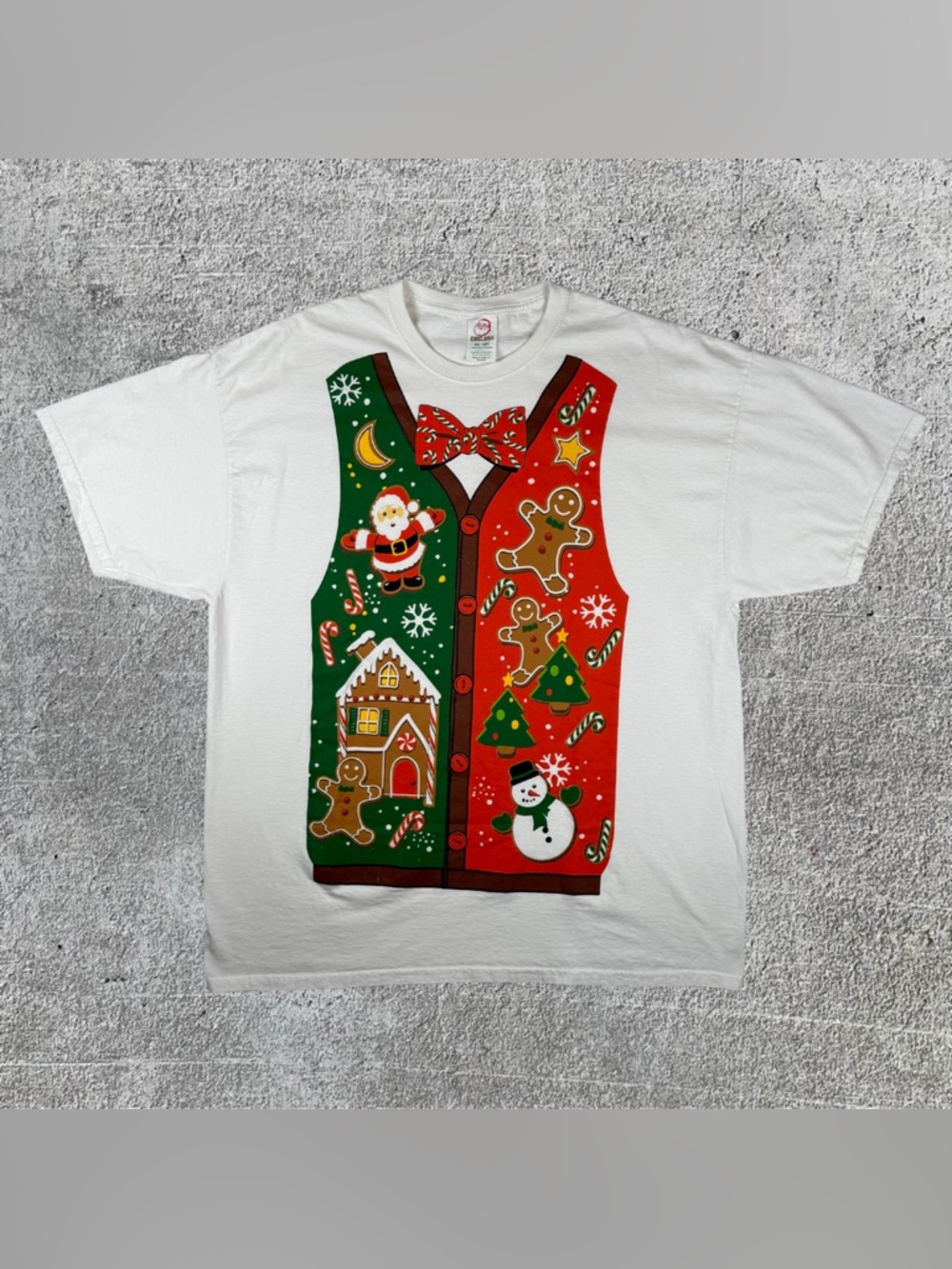 Men’s Dec 25th White Christmas Vest Holiday Tee Size 2XL